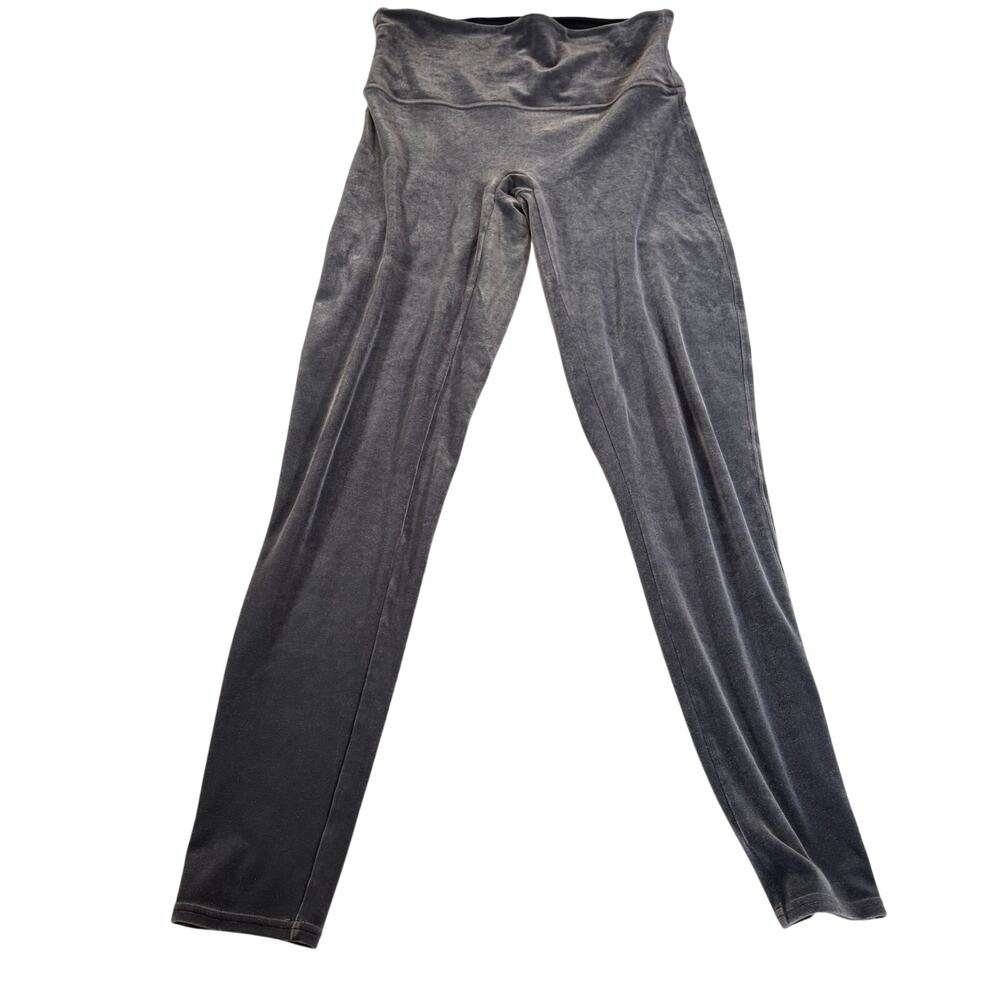 Spanx womens gray velour leggings. Size XL. retro, loungewear, cozy, athleisure